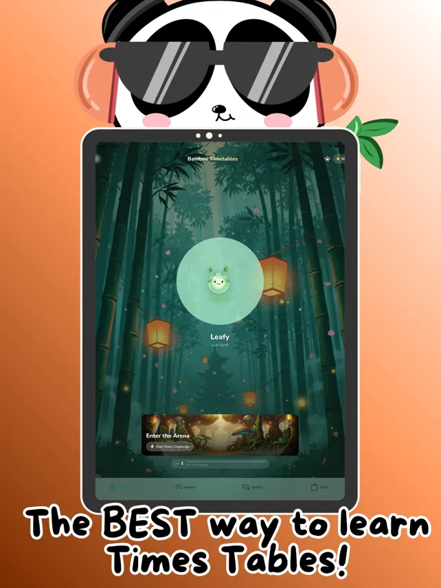 Bamboo Timestables multiplication quiz